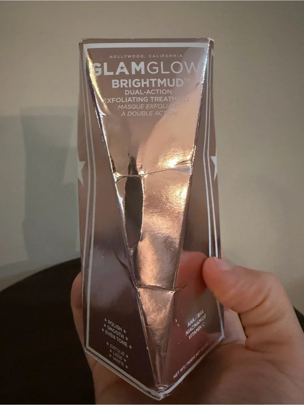 New GLAMGLOW Brightmud Exfoliating Treatment - Rose Metallic